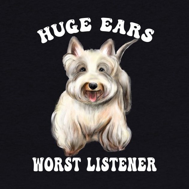 Scottish Terrier Huge Ears Worst Listener by Kardio